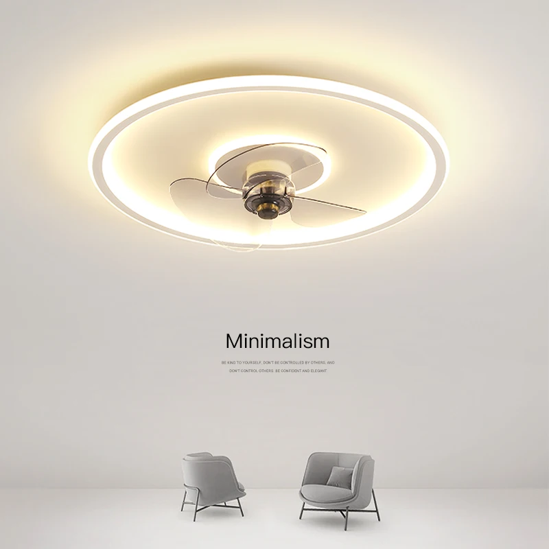 Šiuolaikinės Ventiliatorius Su LED Apšvietimas Nuotolinio Valdymo Ventiliatorius, Miegamojo Kambarį Salė Silent Smart Ventiliatorius Su Šviesos Nuotrauka 0