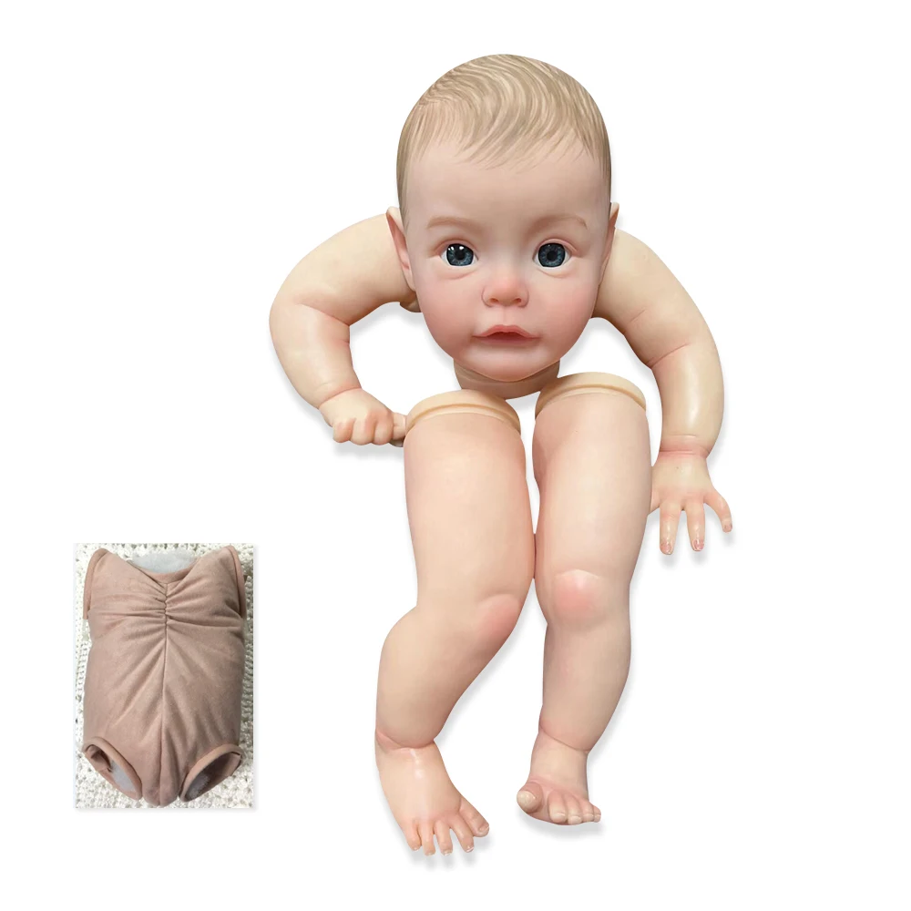 24inch Jau Dažytos Atgimsta Rinkiniai Sue-sue Miega 3D Tapyba Gyvas Kūdikis su Matomas Venų Medžiaga Kūną ir Akis Įtraukti Nuotrauka 1