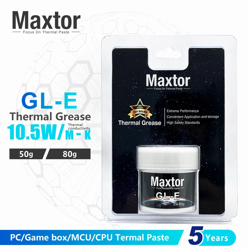 GLE Maxtor Šilumos Junginys Laidžios 10.5 W/mk tepimo Pasta Silikoninis Tinkas Šilumos Kriaukle dėl CPU, GPU Chipset Nešiojamojo kompiuterio Aušinimo Coo Nuotrauka 1
