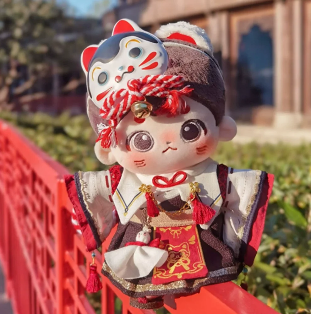 Kpop Kimono Kostiumas 20cm Lėlės Drabužiai Kaukė Žaislas Priedai Anime Cosplay Mielas Nuotrauka 1