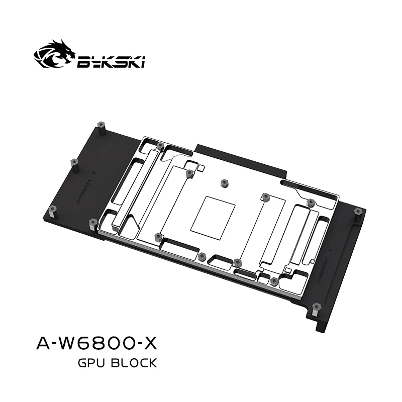 Bykski A-W6800-X-Metalo GPU Blokuoti Naudoti AMD Radeon Pro W6800 Grafika Kortelės,Pilnas draudimas Vario Aušinimo Radiatorius Nuotrauka 3