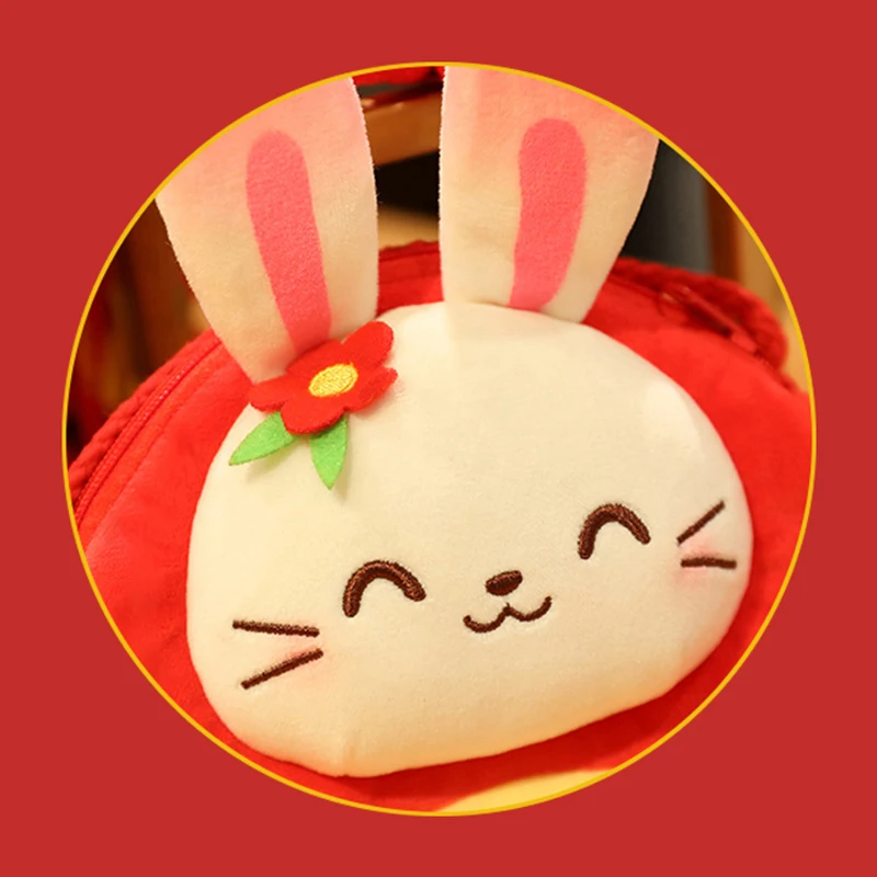2023 Naujųjų Metų Triušis Pliušinis Žaislas Piniginės Minkštas Pasisekė Bunny Lėlės Talismanas Apdailos Kalėdų Dovana Nuotrauka 5